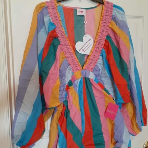 Buddy Love Jellybean Stripe Romper NWT - Picture 1 of 4